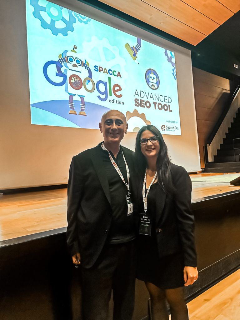 Ivano Di Biasi ed Elisa Contessotto a Advanced SEO Tools 2024